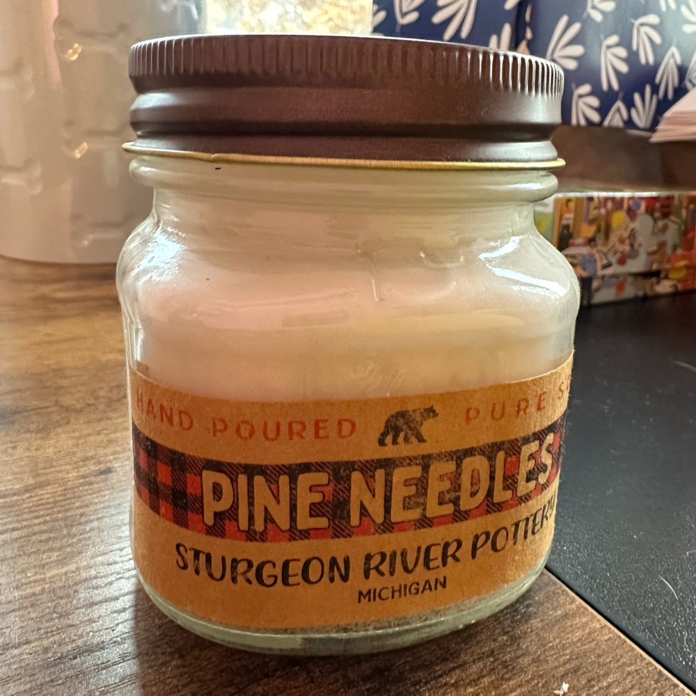 Delicious smelling Pine Needle Candle from Sturgeon River, Michigan